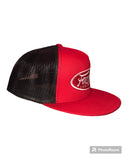 RED & BLACK SNAP BACK W/OVAL FASTLANE LOGO