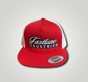 RED & WHITE FASTLANE INDUSTRIES HAT