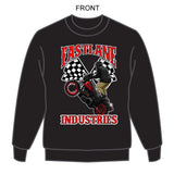 STAND UP WHEELIE W/ CHECKERED FLAGS CREWNECK SWEATSHIRT