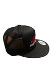 BLACK FLAT BILL SNAPBACK FASTLANE INDUSTRIES HAT